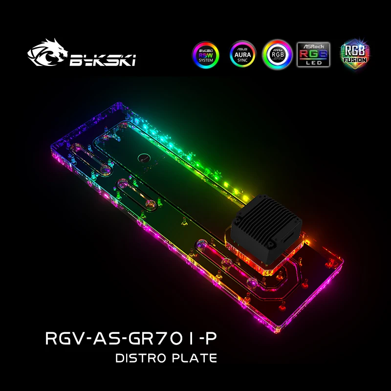 Distro Plate Ddc Pump Combo - BYKSKI Distro Plate Acrylic Reservoir for