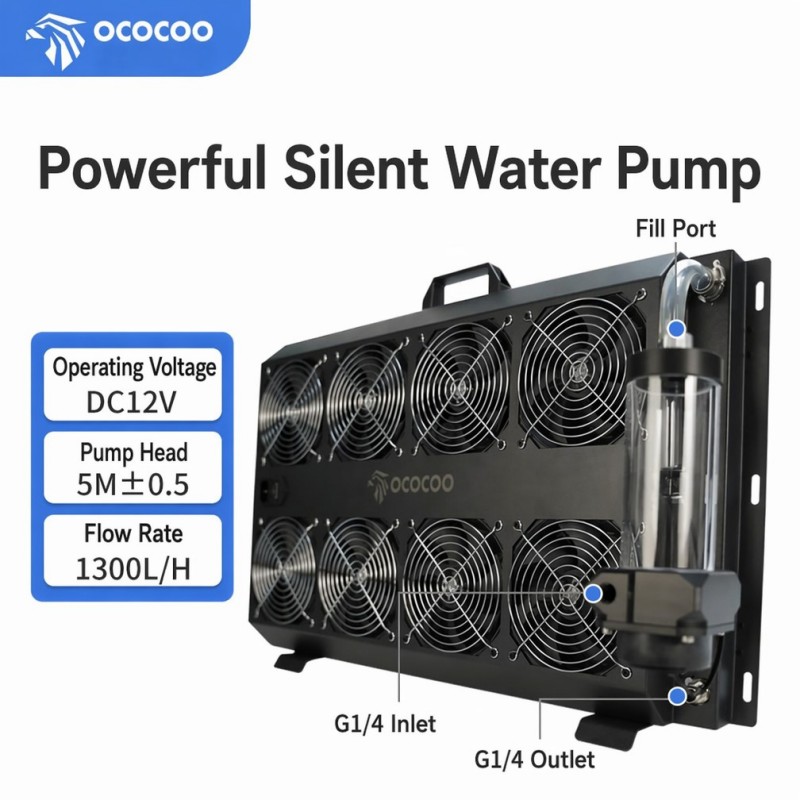 OCOCOO Integrated External Wat - đánh giá và giá External Radiator Water Cooling Kit
