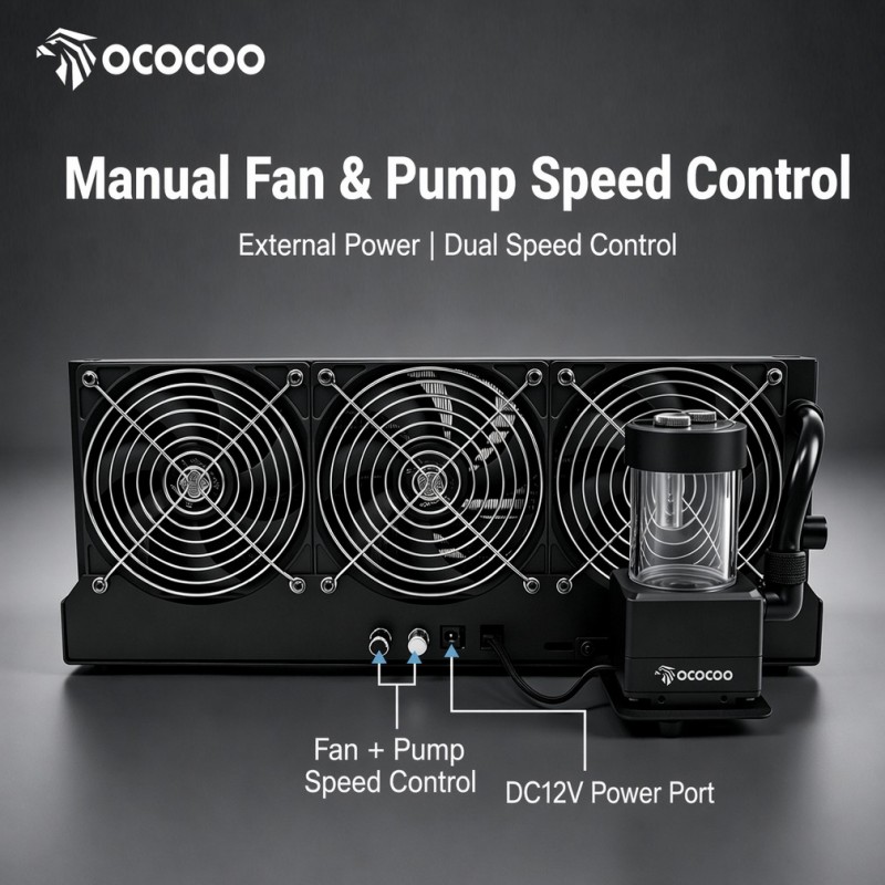 OCOCOO 360mm External Radiator - đánh giá và giá External Radiator Water Cooling Kit